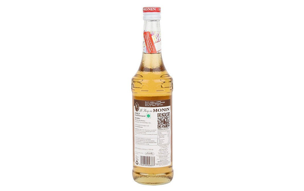 Monin Peche, Peach Syrup   Bottle  1 litre